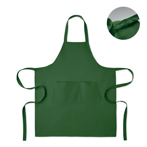 Delantal orgánico ajustable con bolsillo grande ref MO2249 - Verde Oscuro