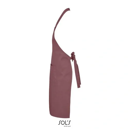 Delantal con peto y bolsillos algodón orgánico ref S03569 - Rosa Antiguo Back