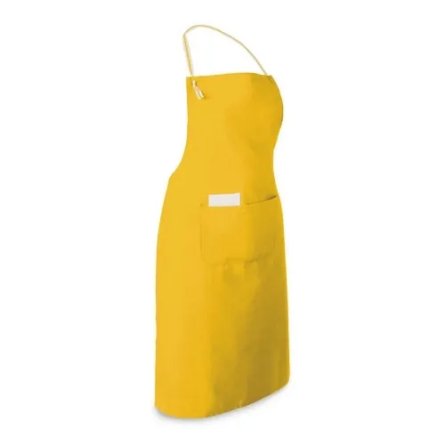 Delantal de algodón con 2 bolsillos prácticos ref 99822 - Amarillo