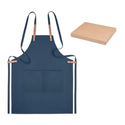 Delantal de cocina ajustable con 2 bolsillos ref MO6261 - Azul
