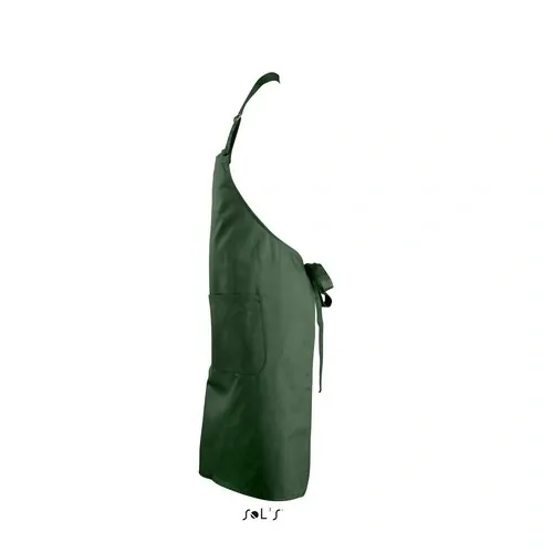 Delantal largo con bolsillos de polialgodón ref S88010 - Verde Botella Back