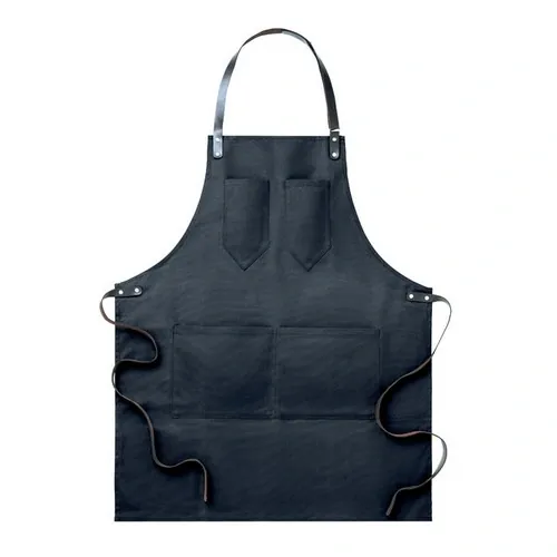Delantal de lona encerada con correas ajustables ref MO9237 - Front Negro