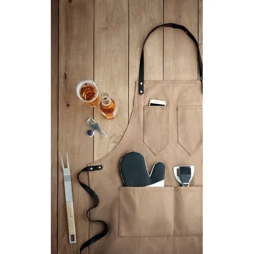 Delantal de lona encerada con correas ajustables ref MO9237 - Item Ambiant Picture Gris Pardo