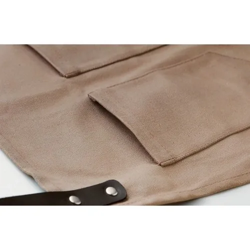 Delantal de lona encerada con correas ajustables ref MO9237 - Side Gris Pardo