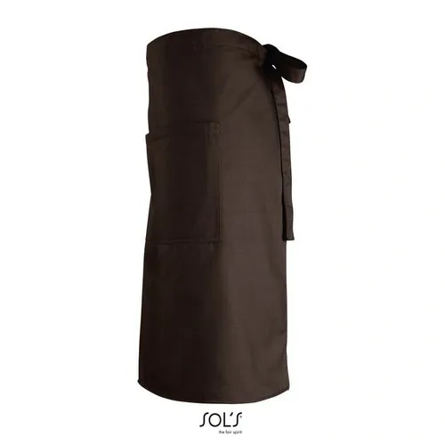 Delantal medio con bolsillos y etiqueta removible ref S88020 - Chocolate Side