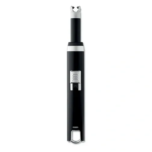Encendedor recargable USB con llama única ref MO9651 - Top Negro