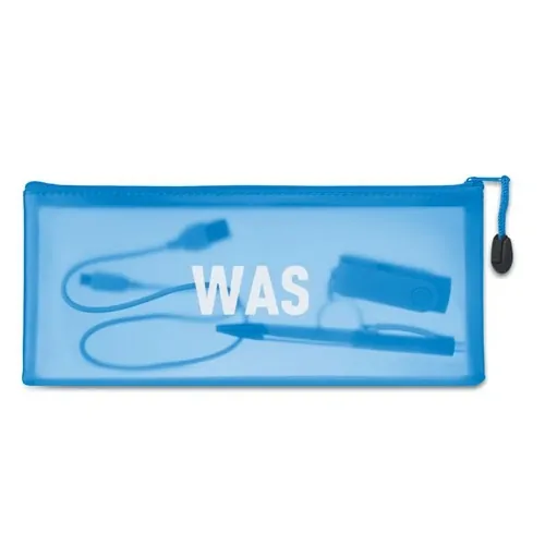 Estuche grande de PVC resistente ref MO8993 - Printed Azul