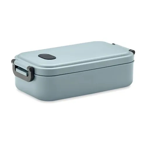 Fiambrera reciclada hermética con válvula de silicona ref MO6855 - Front Gris