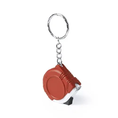 Flexómetro llavero 1 metro con freno y cuchilla metálica ref 5547 - Rojo