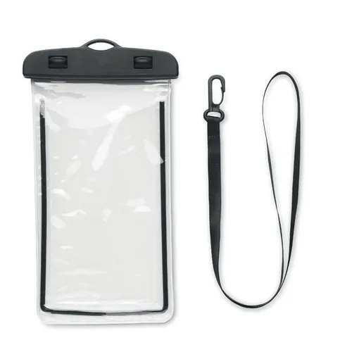 Funda impermeable para teléfono con cordón ajustable ref MO2183 - Front Negro