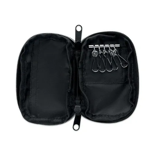 Funda para llaves de RPET 300D personalizable y práctica ref MO2822 - Negro Side