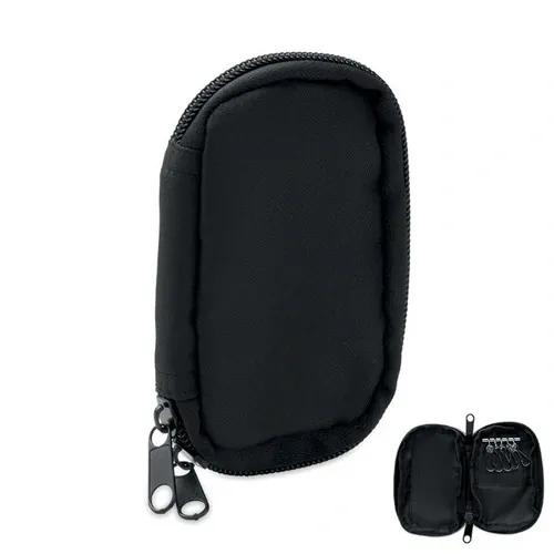 Funda para llaves de RPET 300D personalizable y práctica ref MO2822 - Negro