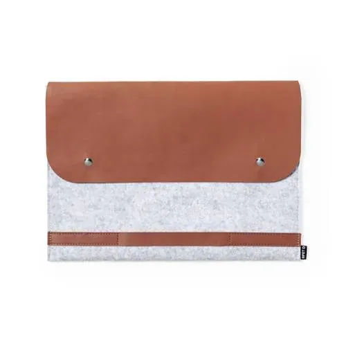 Funda de ordenador nature en fieltro RPET reciclado ref 1849 - Gris