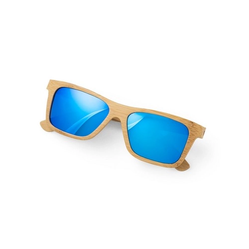 Gafas de sol de bambú con lentes espejo protección UV400 ref 98140