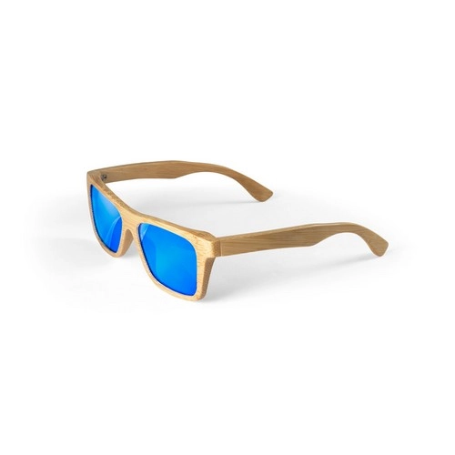 Gafas de sol de bambú con lentes espejo protección UV400 ref 98140