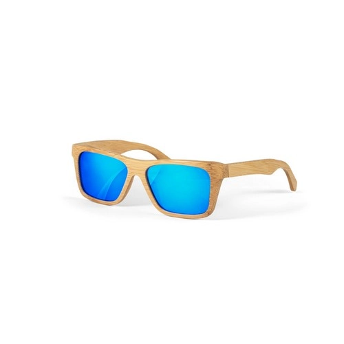 Gafas de sol de bambú con lentes espejo protección UV400 ref 98140