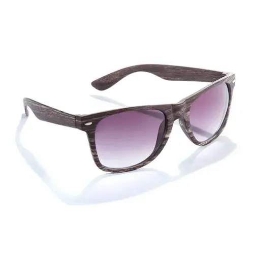 Gafas de sol UV400 con diseño imitación madera ref 4748 - Marron Oscuro