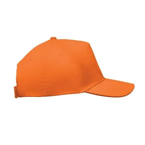 Gorra de béisbol 5 paneles algodón cierre ajustable ref MO2345 - Naranja Side
