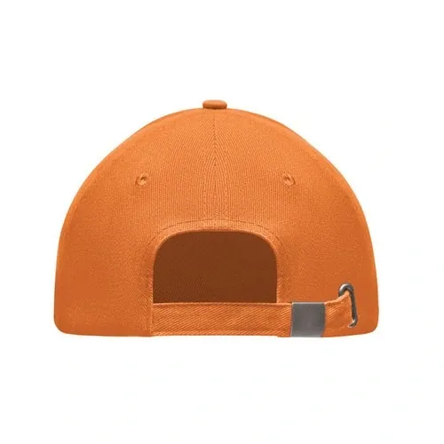 Gorra de béisbol de 5 paneles con hebilla plateada ref MO6875 - Back Naranja