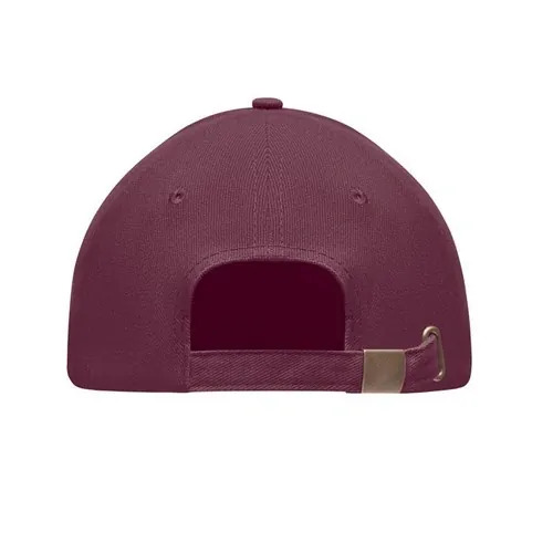 Gorra de béisbol de algodón con cierre ajustable ref MO9643 - Back Burdeos