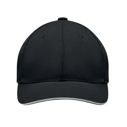 Gorra de béisbol de algodón con cierre ajustable ref MO9643 - Side Blanco Negro