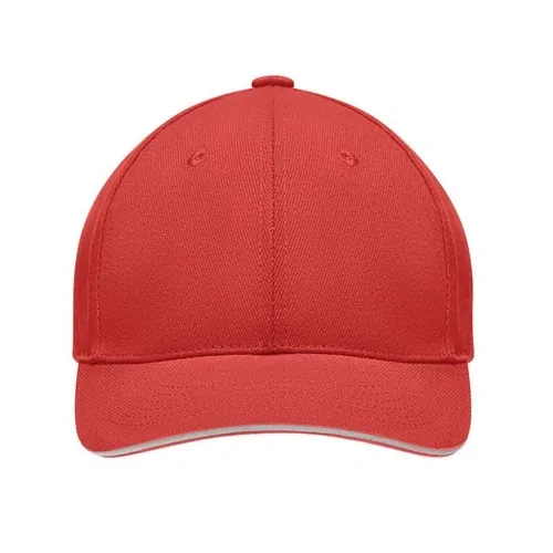 Gorra de béisbol de algodón con cierre ajustable ref MO9643 - Side Blanco Rojo