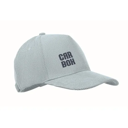 Gorra de pana de 5 paneles personalizable para eventos ref MO2879 - Printed Azul