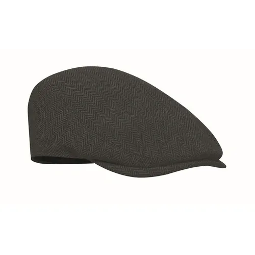 Gorra plana Newsboy personalizable estilo boina melange ref MO2966 - Front Negro
