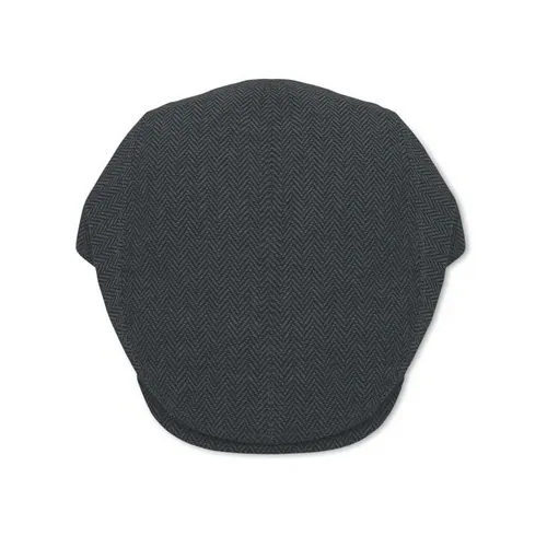 Gorra plana Newsboy personalizable estilo boina melange ref MO2966 - Negro Back