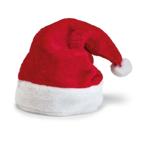 Gorro de Papá Noel de poliéster con diseño festivo ref 99314 - Rojo