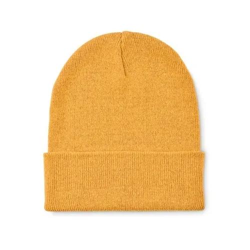 Gorro de punto suave con puño unisex ref MO2705 - Amarillo