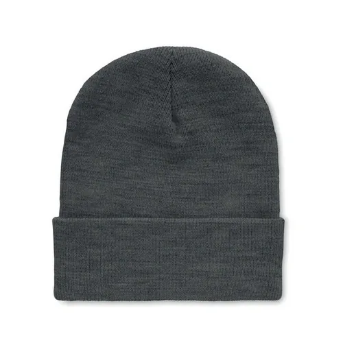 Gorro unisex de punto suave con puño enrollado ref MO9965 - Blanco Negro