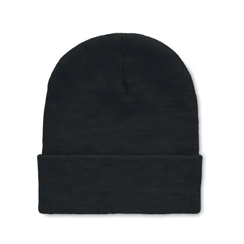 Gorro unisex de punto suave con puño enrollado ref MO9965 - Negro