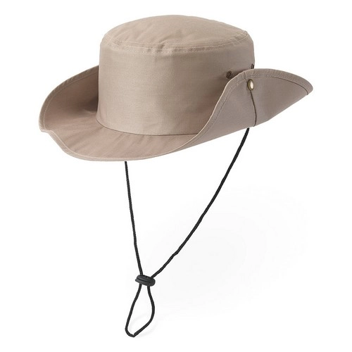 Gorro safari de poliéster con ventilación y cordón ajustable ref 99409