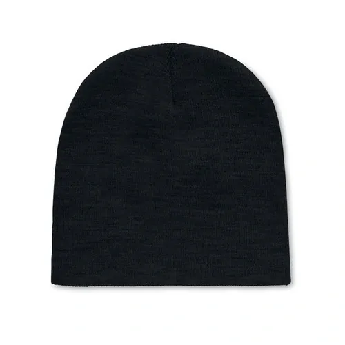 Gorro unisex suave en poliéster elástico ref MO9964 - Front Negro