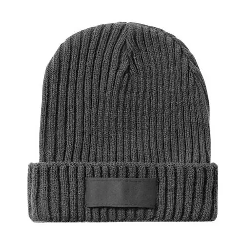 Gorro de punto de canalé suave y cálido ref 1442 - Gris