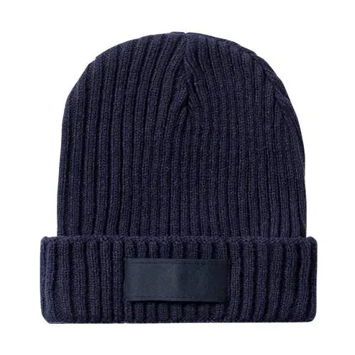 Gorro de punto de canalé suave y cálido ref 1442 - Marino