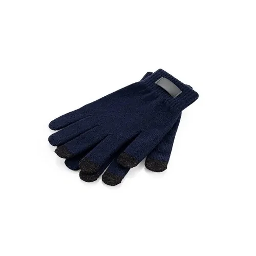 Guantes de poliéster reciclado con puntas táctiles ref 99165 - Azul Marino