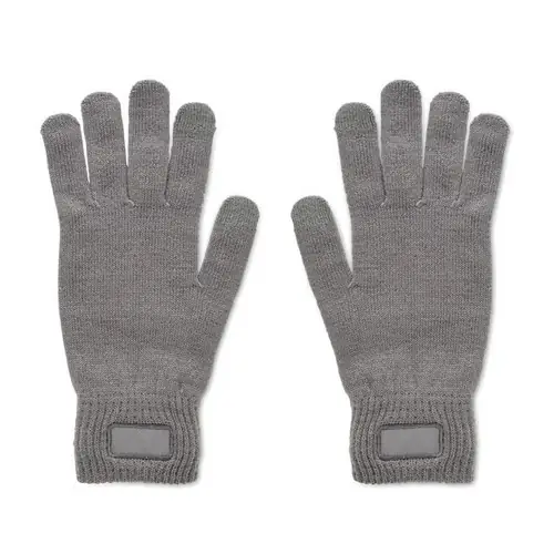 Guantes de punto elásticos de poliéster RPET ref MO2399 - Gris Piedra