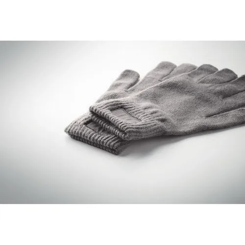 Guantes de punto elásticos de poliéster RPET ref MO2399 - Item Detail Picture Gris Piedra