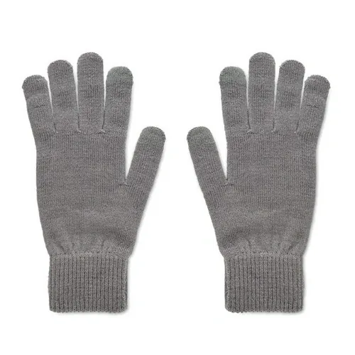 Guantes de punto elásticos de poliéster RPET ref MO2399 - Open Gris Piedra