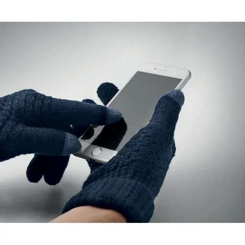 Guantes táctiles RPET para smartphone con zona de impresión ref MO6667 - Item Detail Picture French Marino