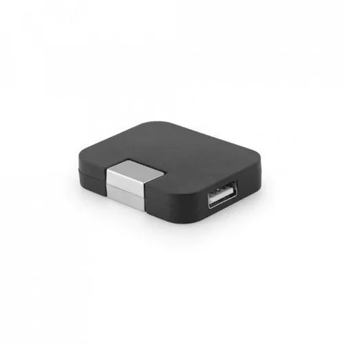 Hub USB 20 con 4 puertos para conectar dispositivos ref 97318 - Negro