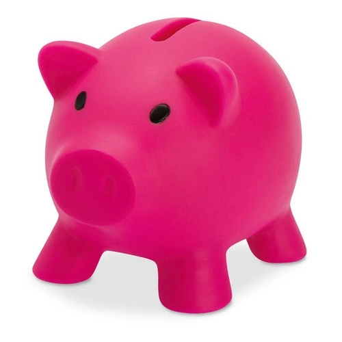 Hucha de cerdito PVC con tapón ABS fácil de usar ref MO8132