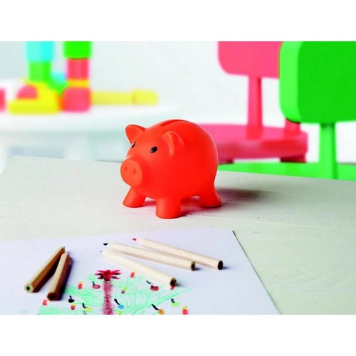 Hucha de cerdito PVC con tapón ABS fácil de usar ref MO8132