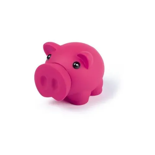 Hucha cerdito suave en vivos colores ref 4615 - Fucsia