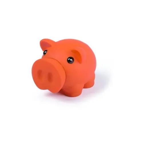Hucha cerdito suave en vivos colores ref 4615 - Naranja