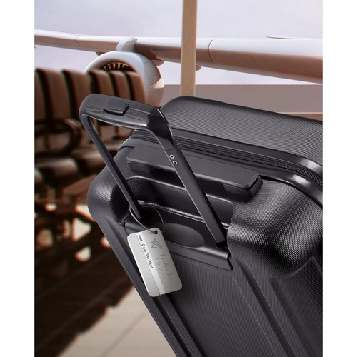 Identificador de aluminio con cordón para maletas ref 98111
