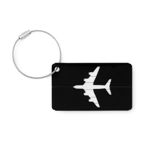 Identificador de maleta en aluminio con correa y etiqueta ref MO9508