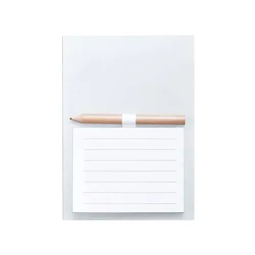 Imán bloc de notas de cartón con lápiz incluido ref 4582 - Blanco